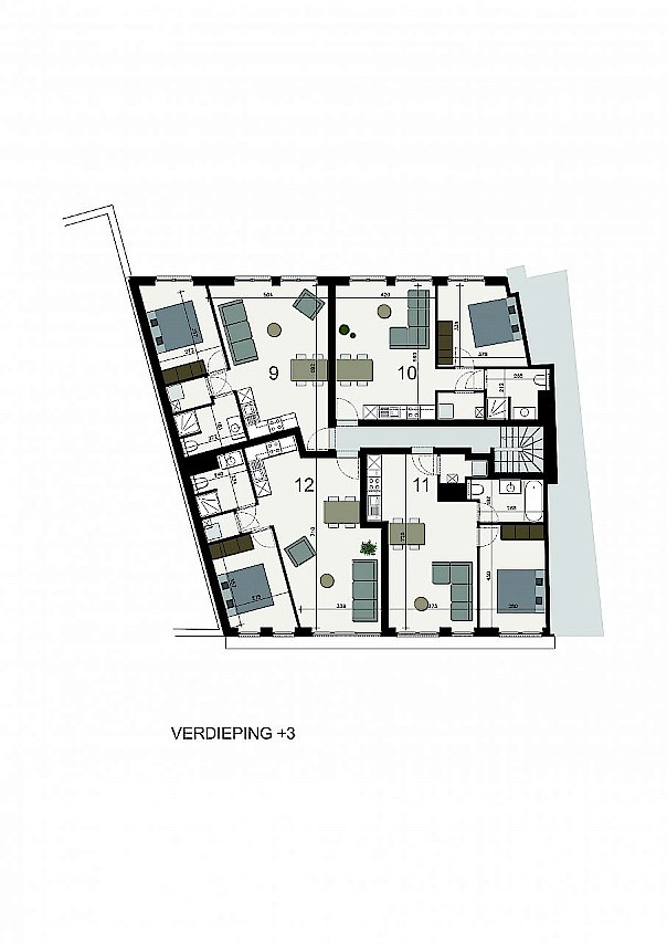 Handelsruimte en 12 appartementen Leuven