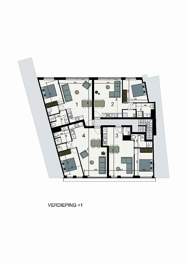 Handelsruimte en 12 appartementen Leuven