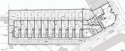 Handelsruimte met 9 appartementen en 10 woningen 