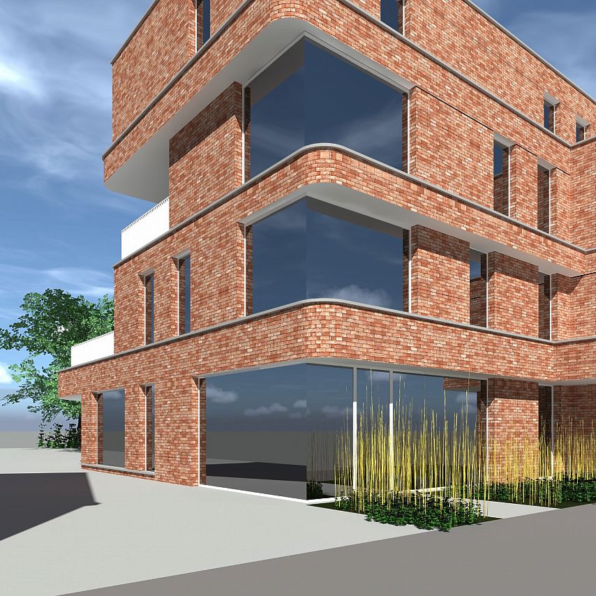 woonproject met 6 appartementen en handelsruimte WOLVERTEM