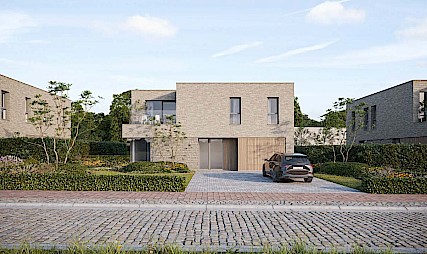 9 vrijstaande woningen Halle