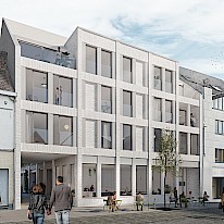 handelsgelijkvloers met 6 appartementen en 7 woningen vilvoorde