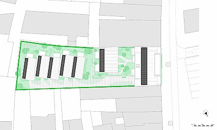 handelsgelijkvloers met 6 appartementen en 7 woningen 